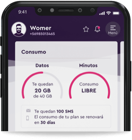 Pantalla de ejemplo Acumula tus Gigas 01