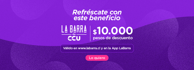 Refréscate con este beneficio, hasta $10.000 de descuento en la labarra.cl y app LaBarra de La Barra de CCU