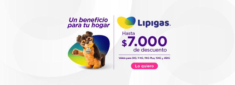 Un beneficio para tu hogar, hasta $7.000 de descuento en la app LipiApp Micilindro de Lipigas