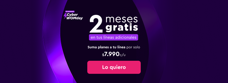 Cyber WOMDat - Portate al plan de 450GB por $7.990