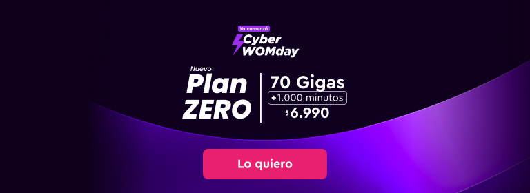 Cyber WOMDay - Plan Zero - 70 Gigas $6.990