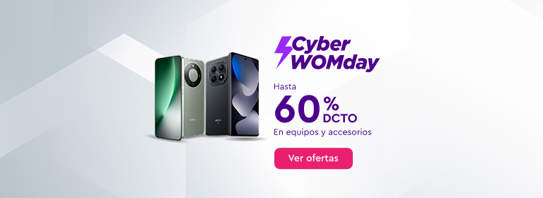 Cyber WOMday - Hasta 60% Dcto en equipos y accesorios - Ver ofertas