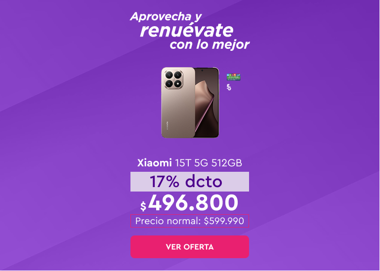 Lanzamiento Xiaomi 15T 5G 512GB $496.800