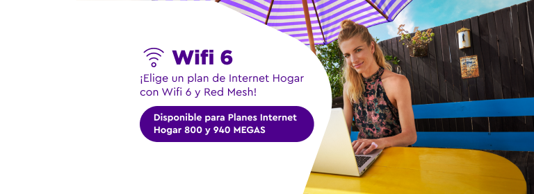 Elige un plan Internet Hogar con WiFi 6 y Red Mesh