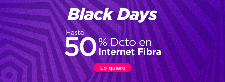 Black Days, hasta 50% de descuento en Internet Fibra