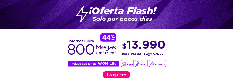 Conoce nuestros planes internet fibra flash, con hasta 40% dcto