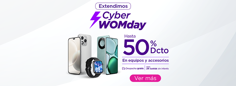 Extendimos, Cyber WOMday, hasta 50% de descuento en equipos y accesorios