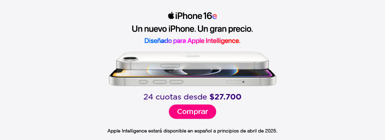 iPhone 16e, un nuevo iPhone, un gran precio, 24 cuotas desde $27.700