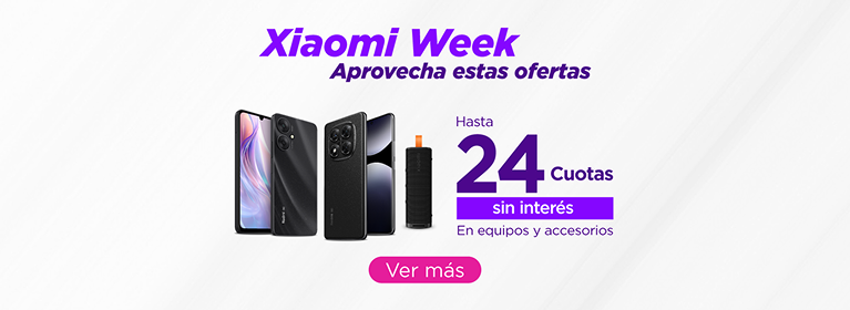 Xiaomi Week, aprovecha estas ofertas, hasta 24 cuotas sin interés en equipos y accesorios