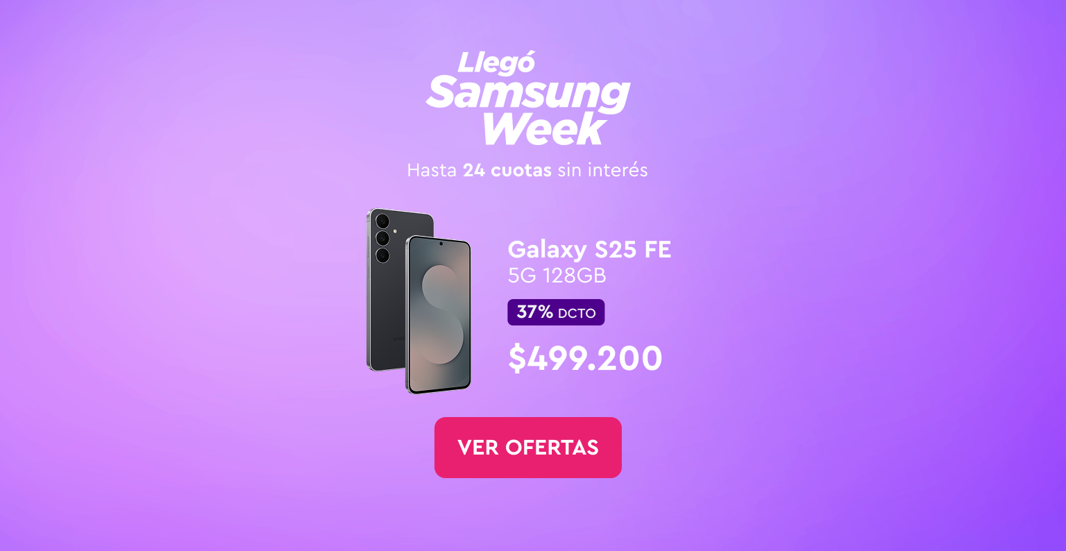 Llegó Samsung Week, hasta 24 cuotas sin interés - Ver ofertas