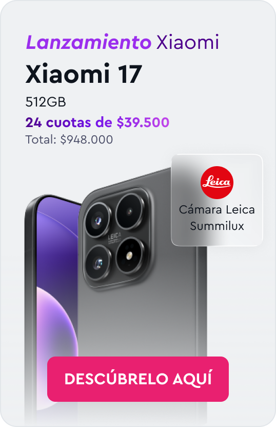Xiaomi 17 512GB - 24 cuotas $39.500 - Total $948.000