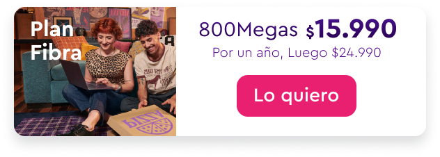 Plan 800 megas x $15.990