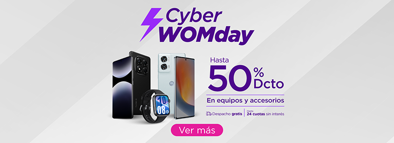 Cyber WOMday, hasta 50% de descuento en equipos y accesorios