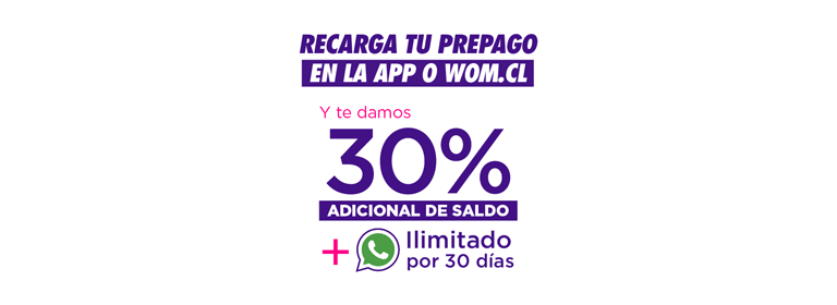 recarga tu prepago en la app y womcl