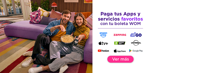 Paga tus Apps y servicios favoritos con tu boleta WOM