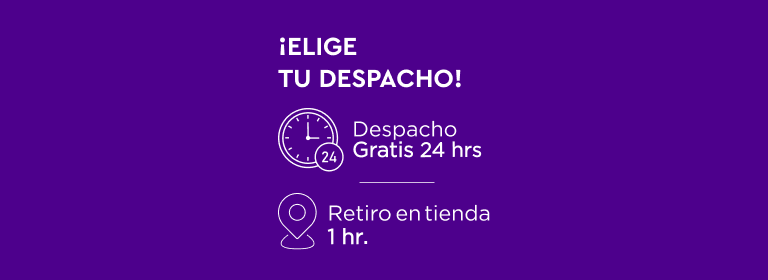 Elige tu Despacho! Despacho gratis 24 hrs. | Retiro en tienda 1 hr.