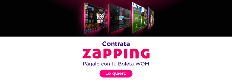 Contrata Zapping, págalo con tu boleta WOM